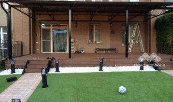 schodiště z dřevoplastového materiálu DŘEVOplus 